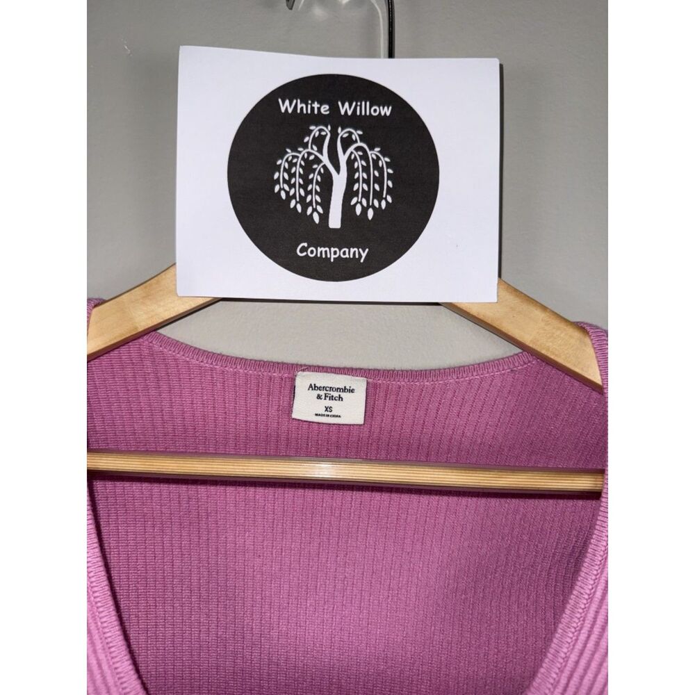 Y2K Abercrombie and Fitch Pink Long Sleeve Crop Top Size XS - Picture 2 of 11